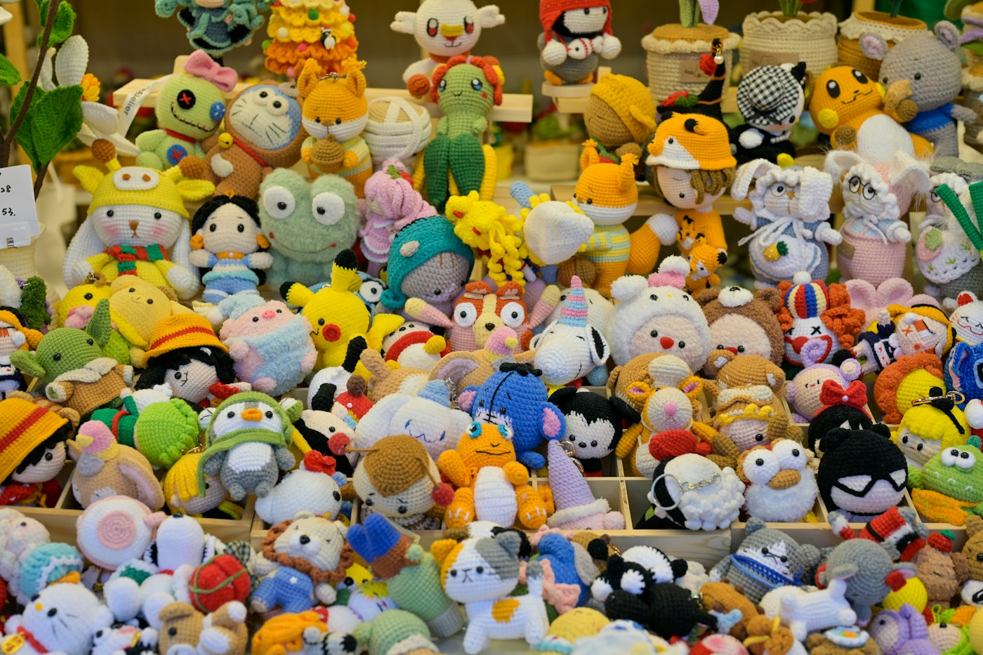 Colourful toys on display